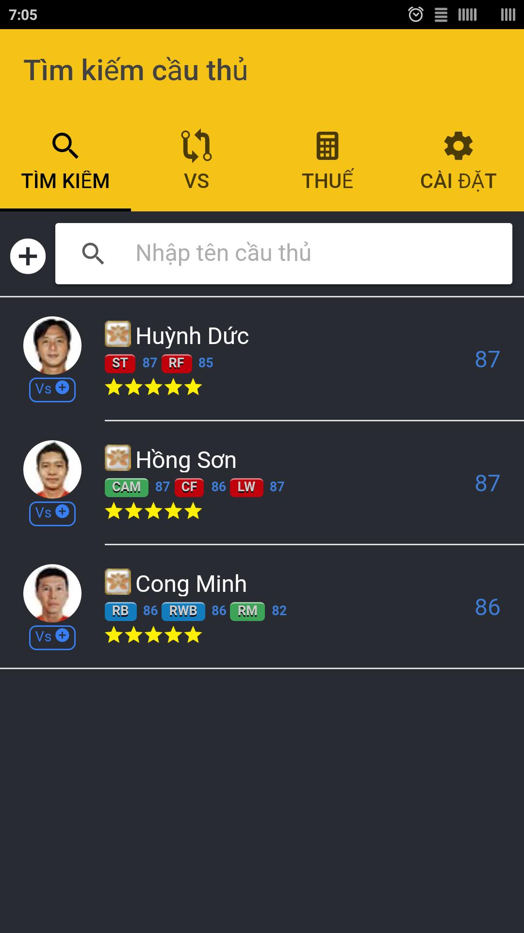 Du lieu cau thu FO3