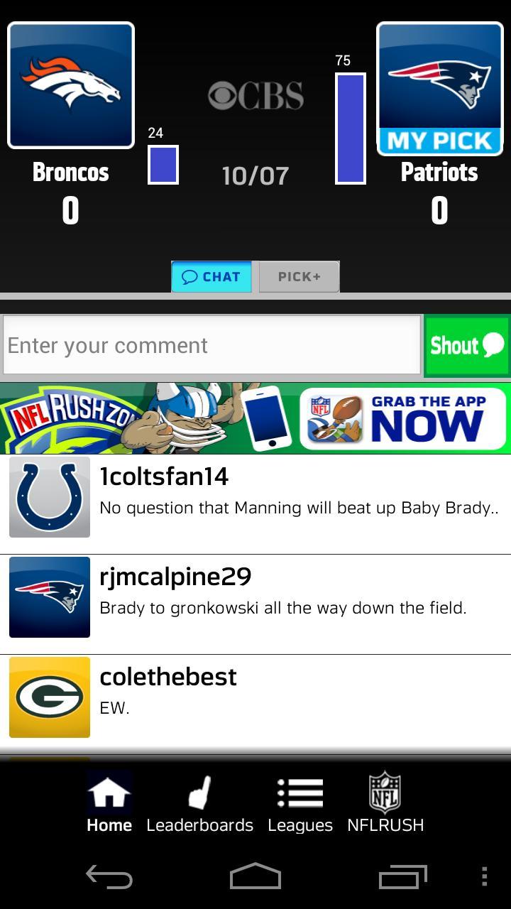 NFLRUSH Pick Em