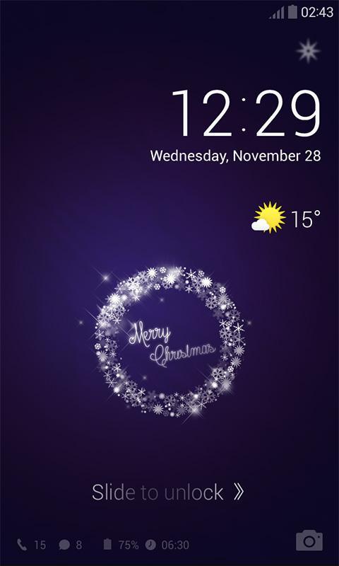 White X-Mas Dodol Locker Theme