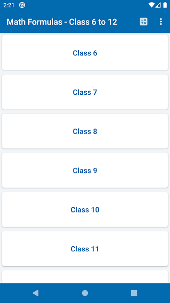 Math Formulas - Class 6 to 12