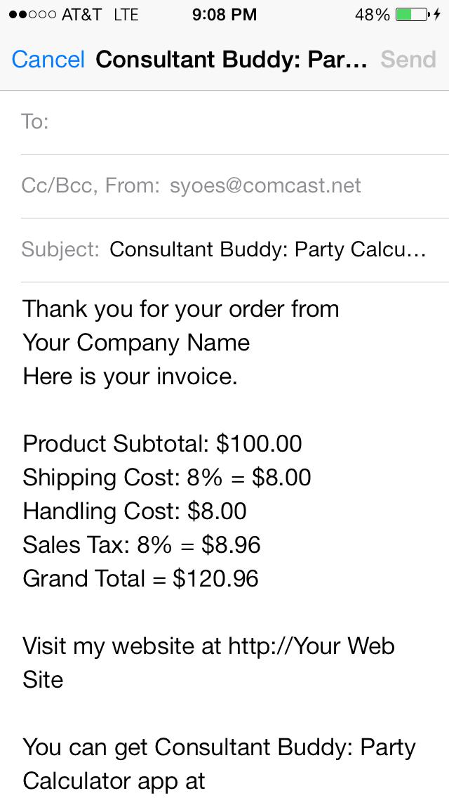 Consultant Buddy: Party Calc
