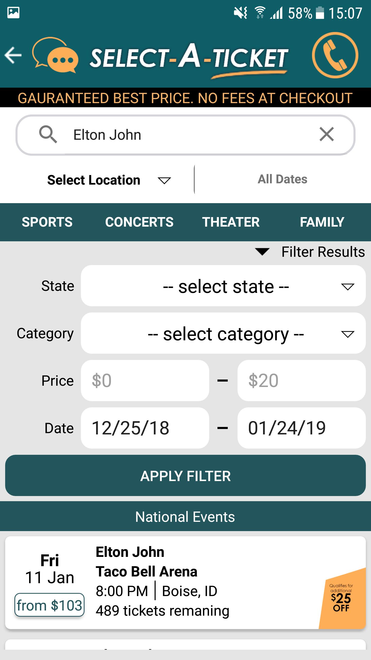 Select-A-Ticket