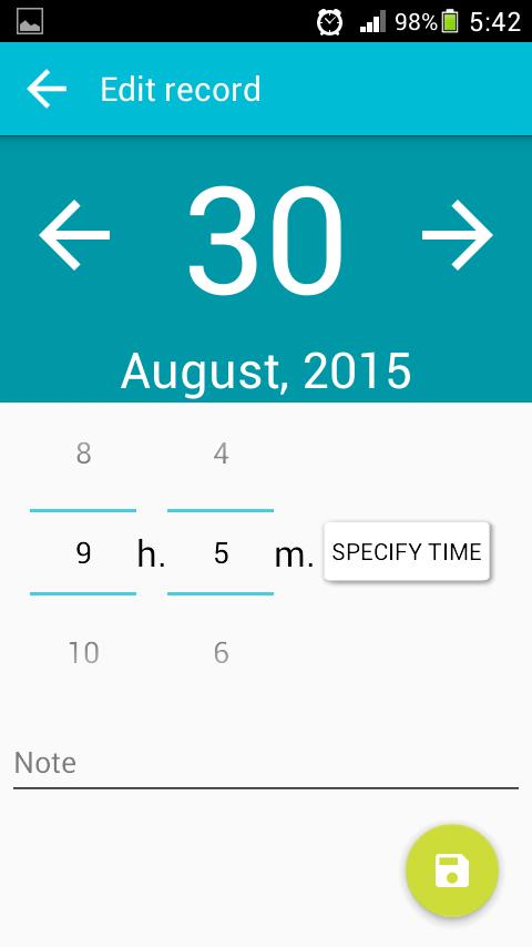 Sleep Time Tracker