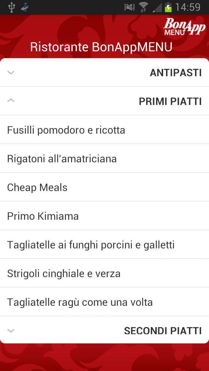 BonAppMenu
