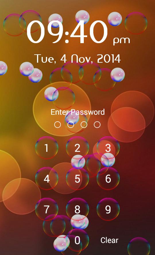 Bubble Lock Screen