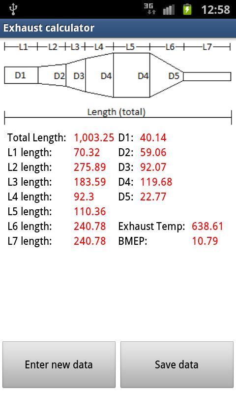 2 Stroke exhaust calculator