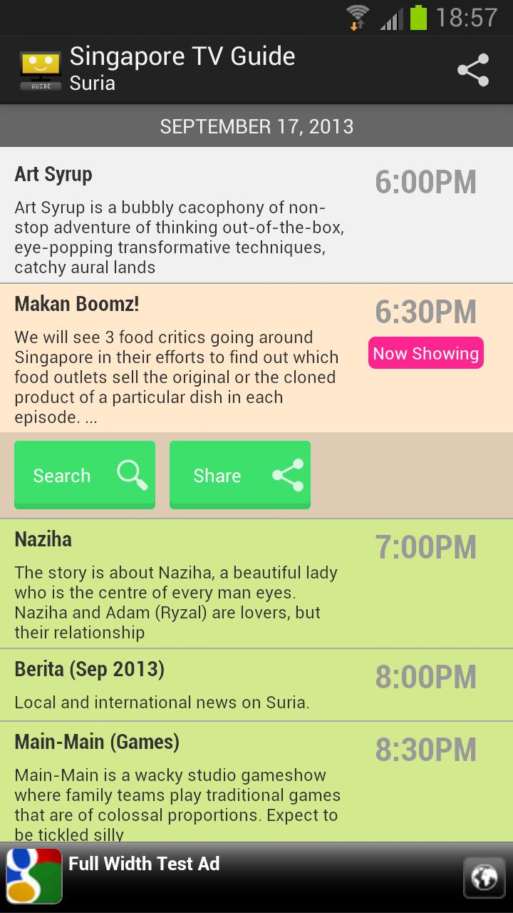 Singapore TV Guide