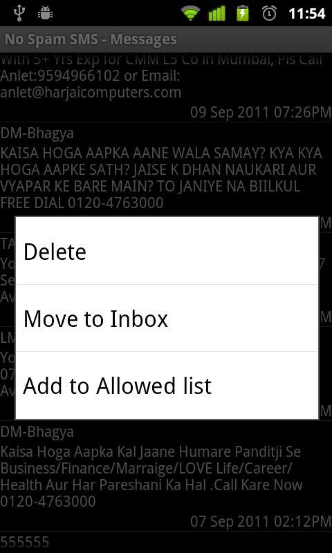 No Spam Sms