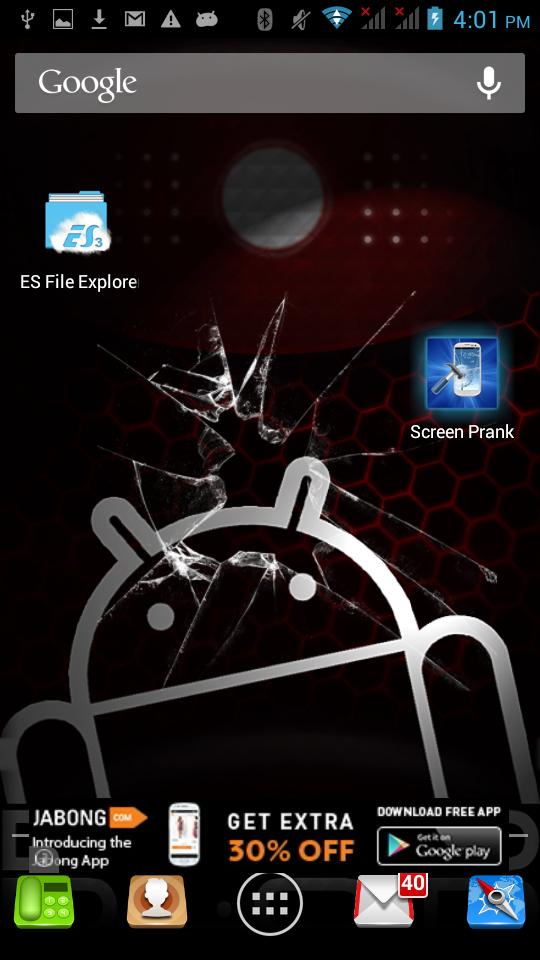 Prank Cracked Screen