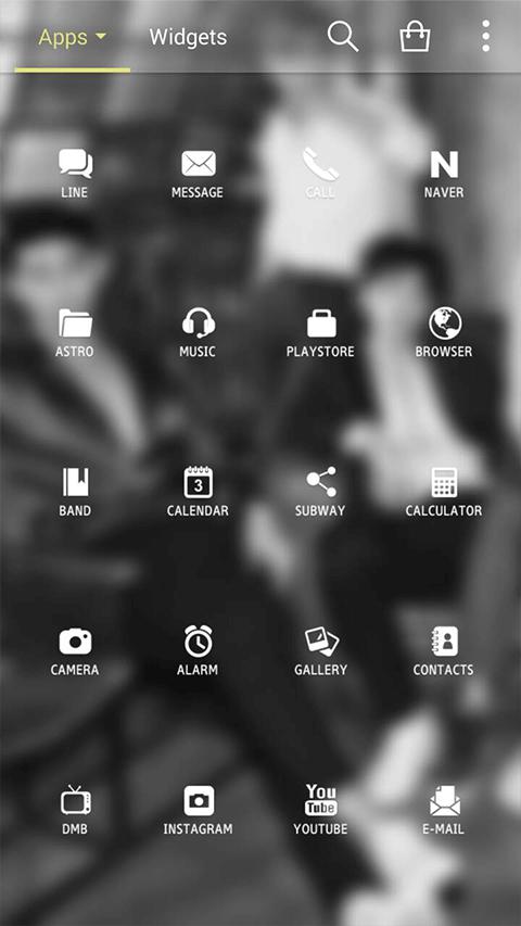 2PM NO.5 LINE Launcher theme
