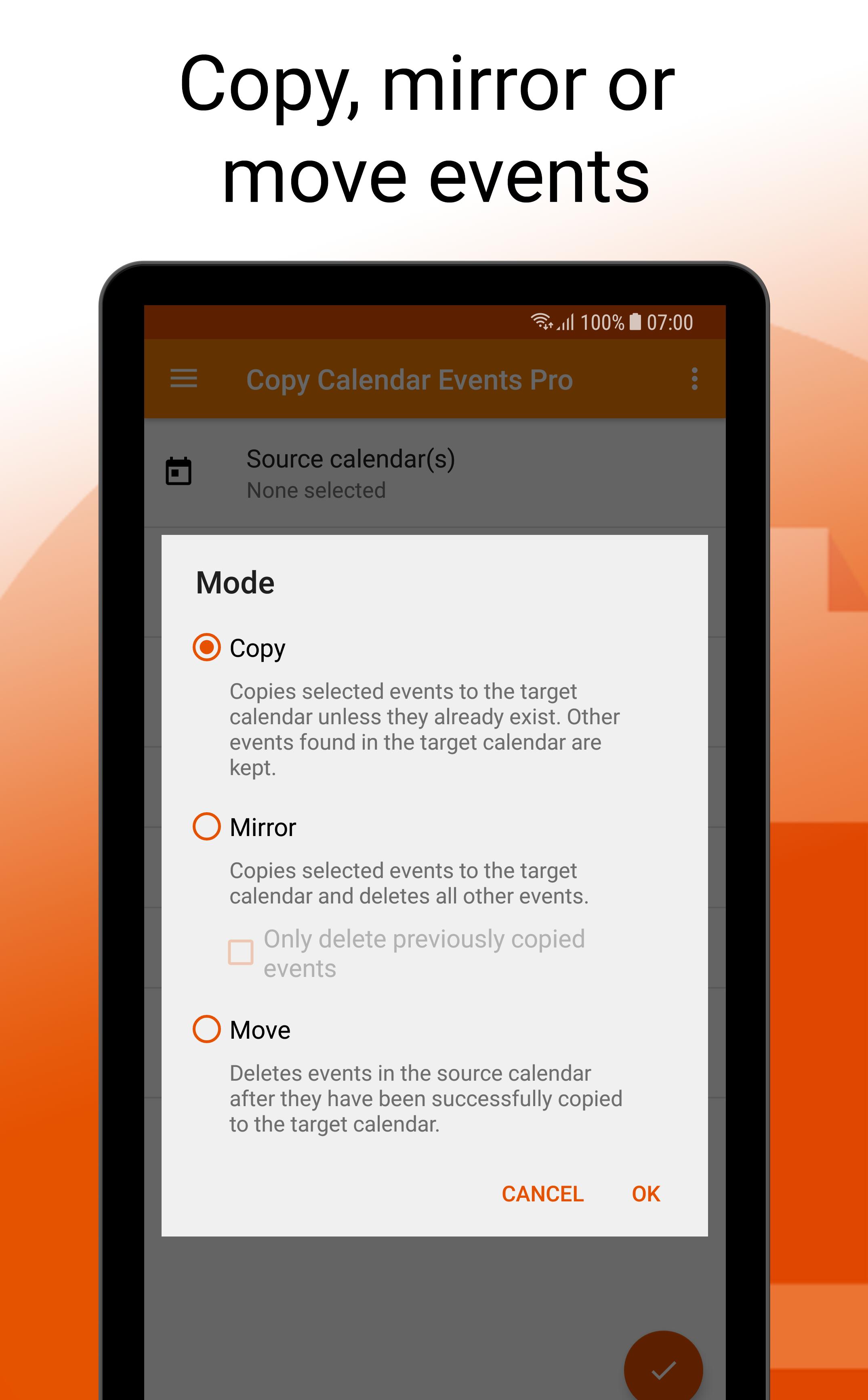 Copy Calendar Events