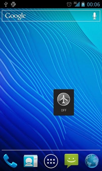 Airplane On/Off Widget
