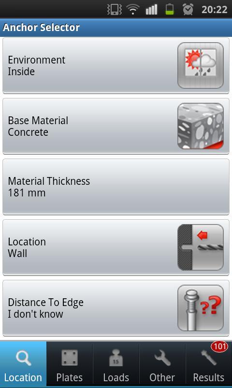 Hilti Anker Selector