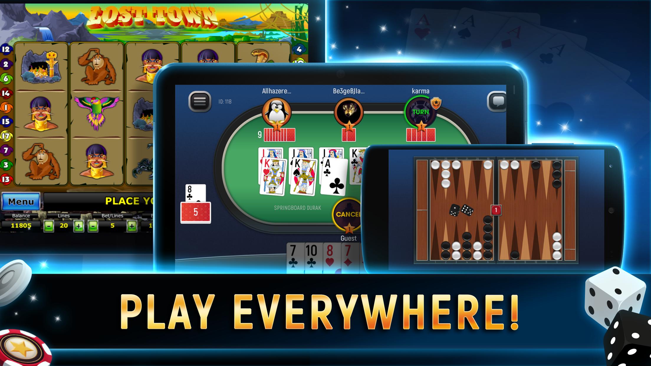 SG: poker, slots, backgammon a