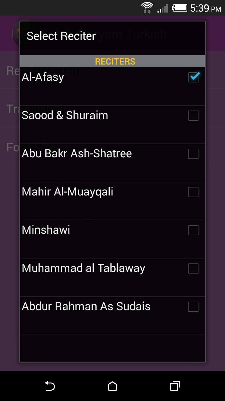Surah Maryam Turkish