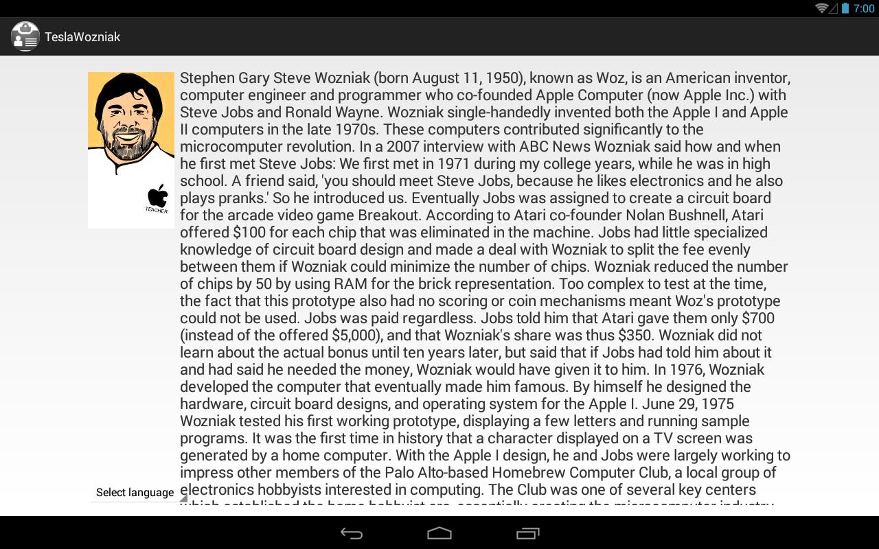 Biographies Example Apps 101