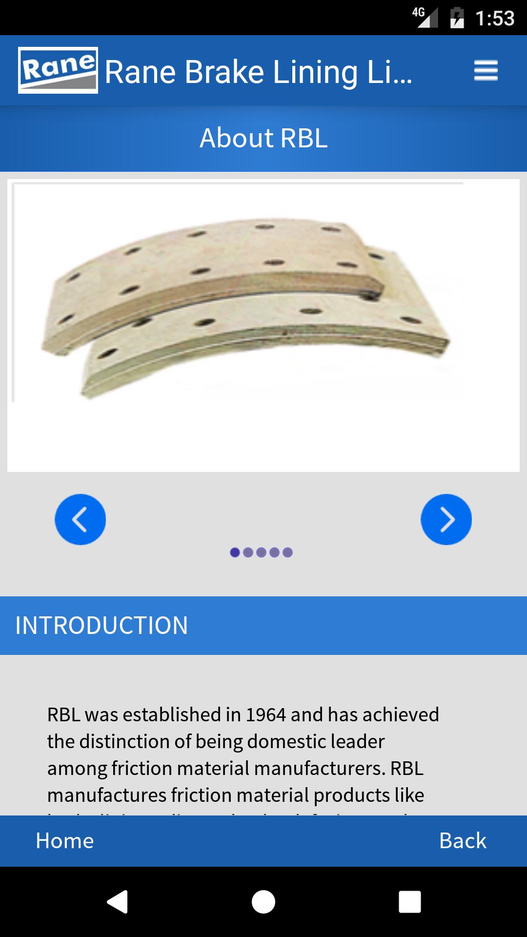 Rane Brake Lining