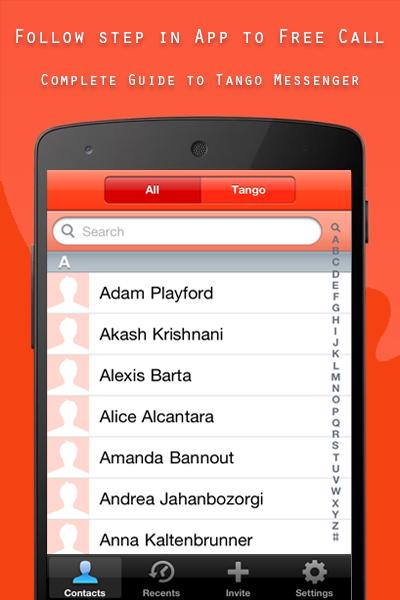 Calls Guide Tango Video Chat