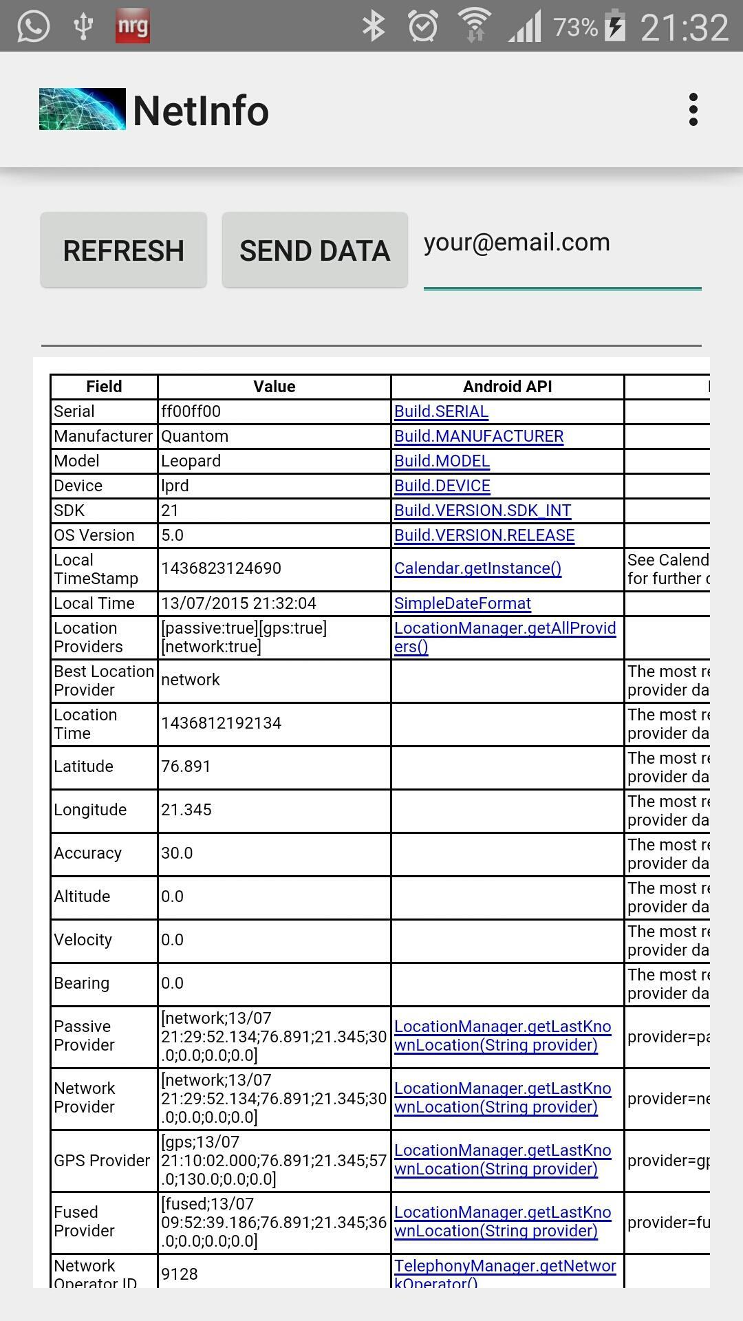 Quick Network & Device Info