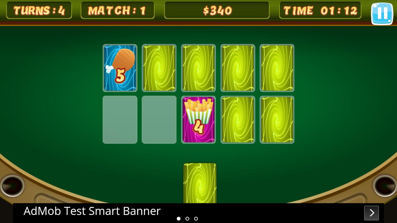 Food Memory Cards Kids