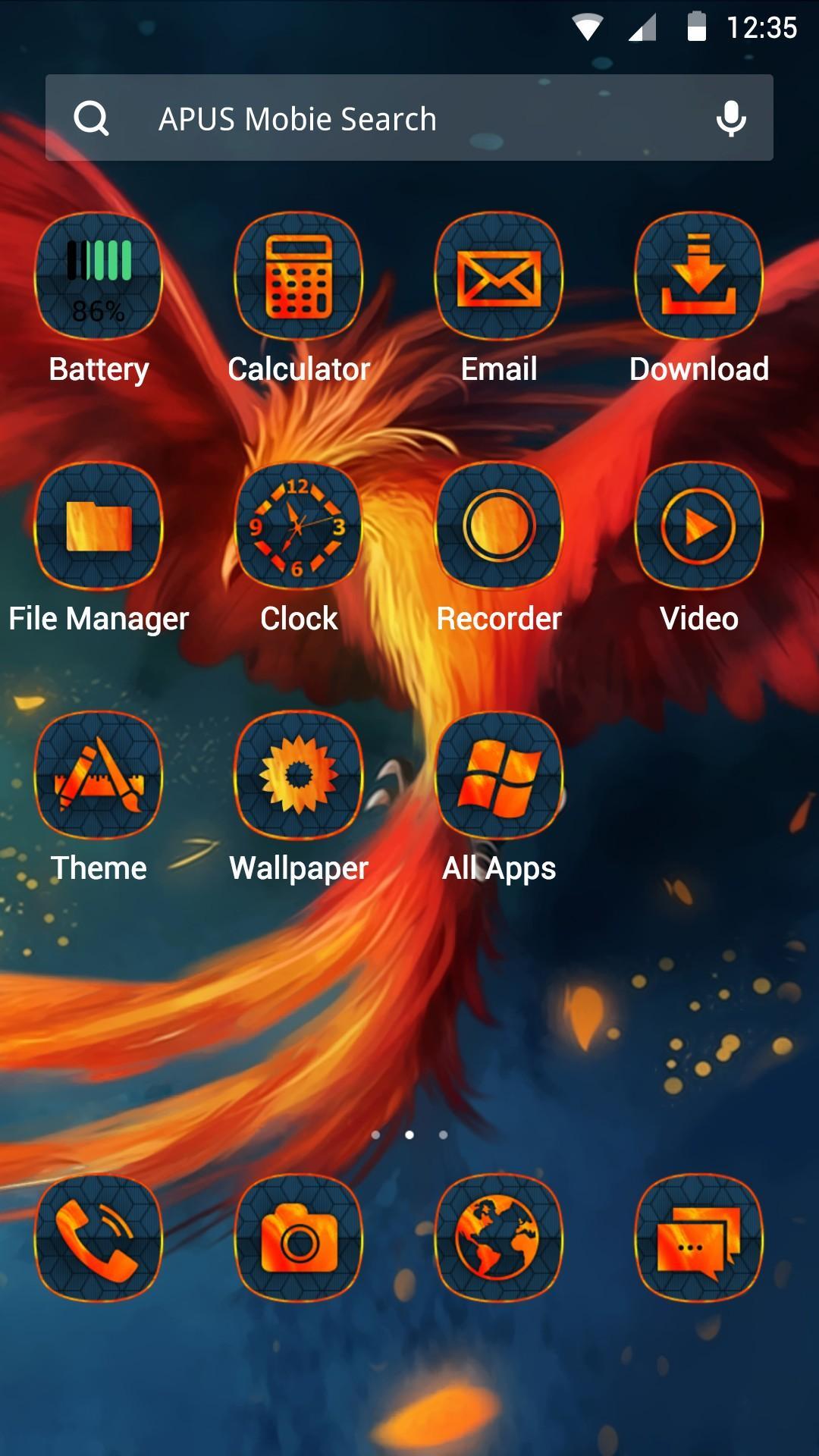 Fire Phoenix APUS theme