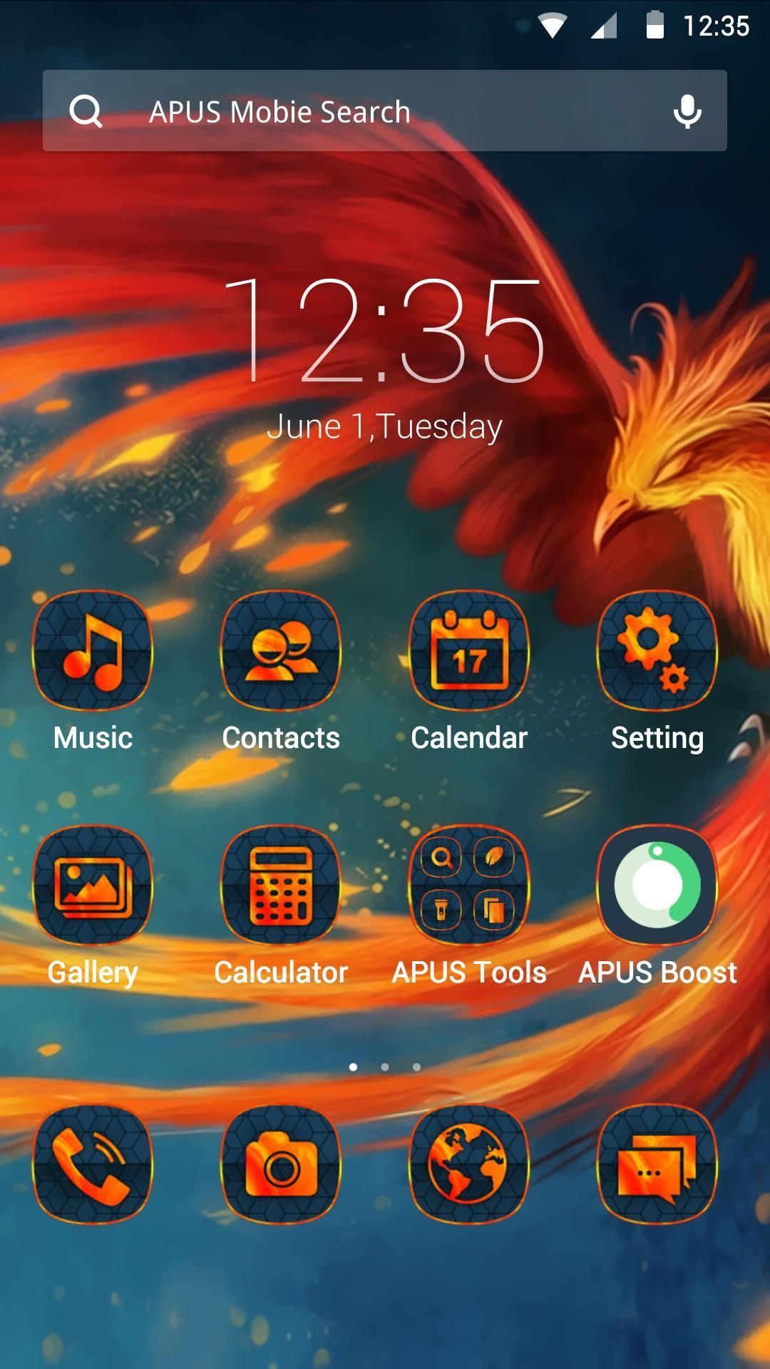 Fire Phoenix APUS theme