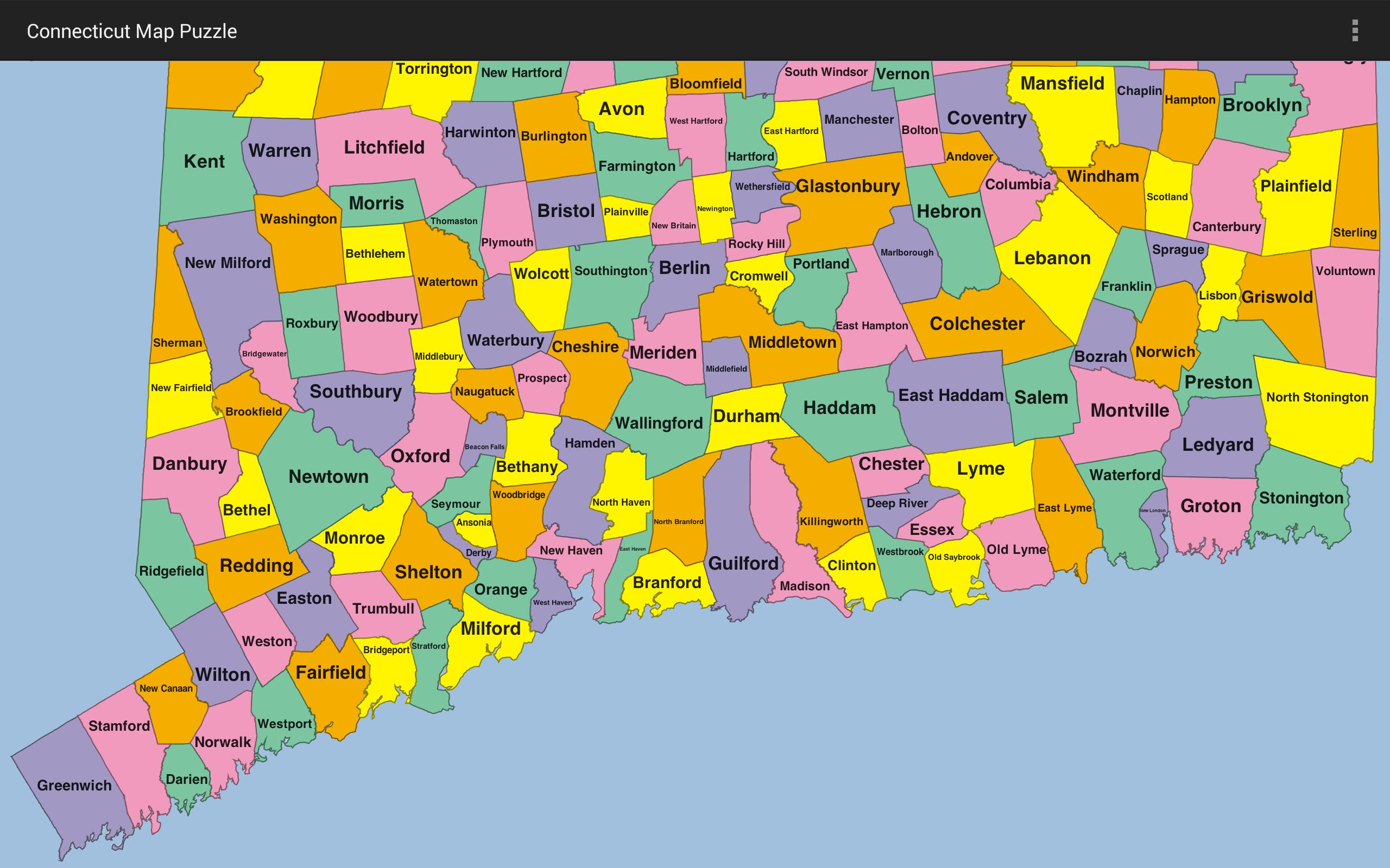 Connecticut Map Puzzle