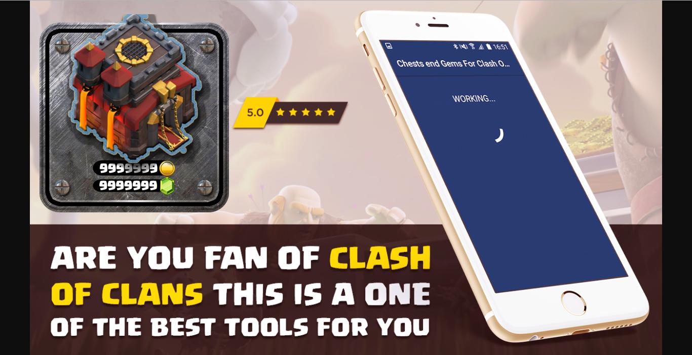Full Gems Resource for Clash of Clans Prank