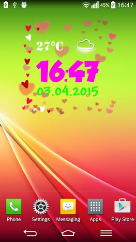 Love Weather Clock Widget