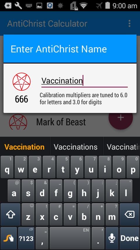 AntiChrist Calculator