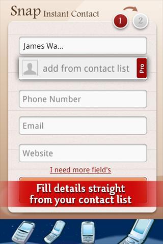 Snap Instant Contact