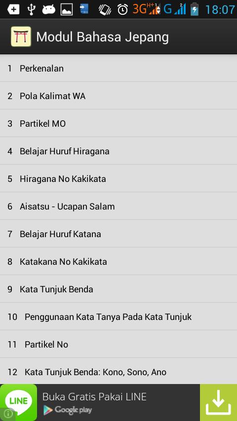 Modul Bahasa Jepang