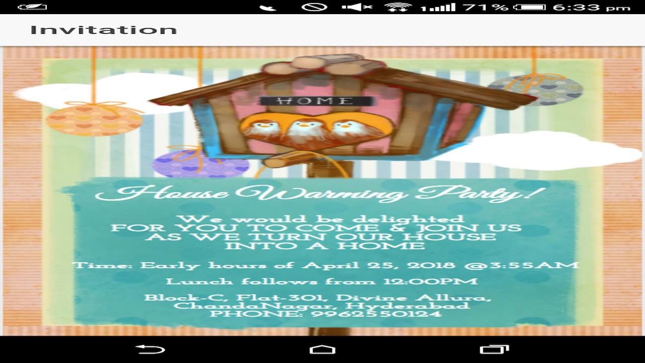 House Warming Invitation