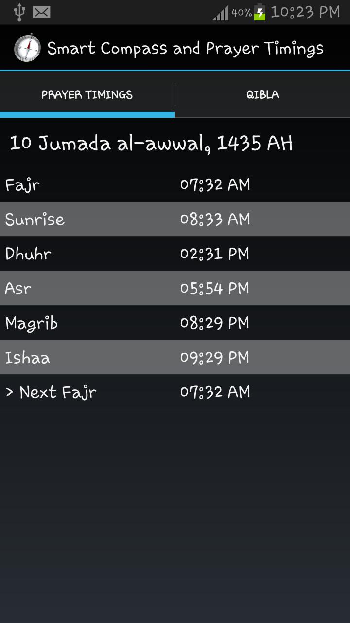 Smart Compass + Prayer Timings