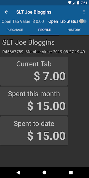 Bar Tab