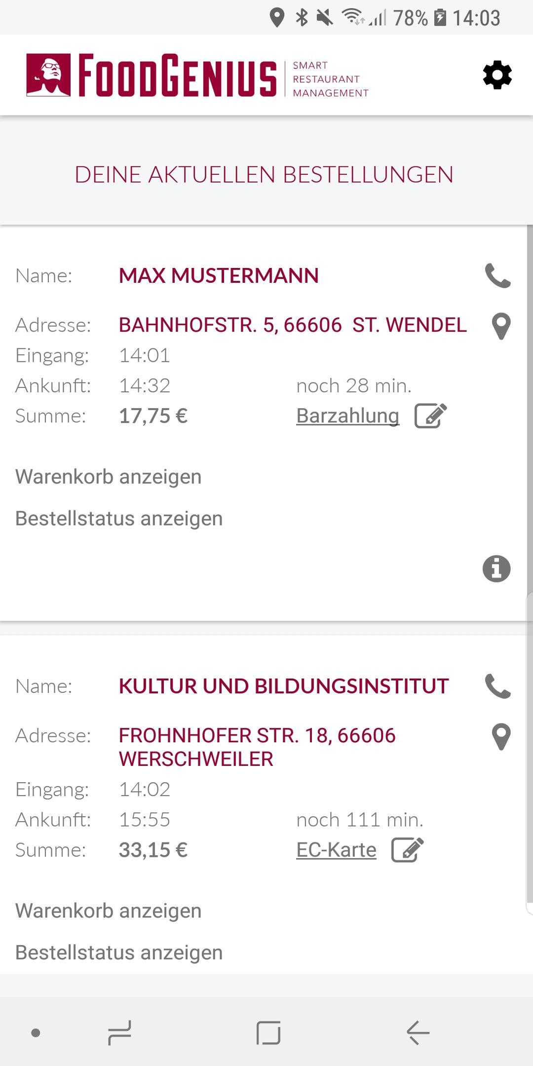 FoodGenius FahrerApp