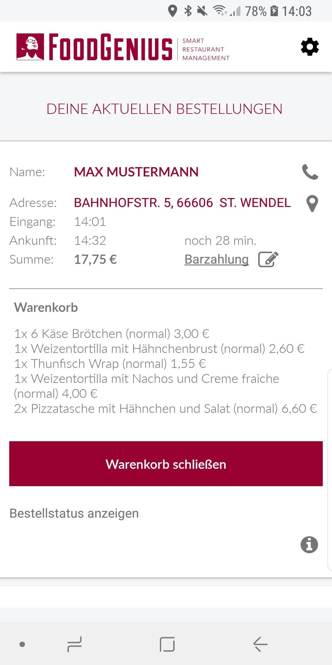 FoodGenius FahrerApp