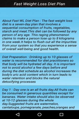 Diet Plan to Reduce Weight