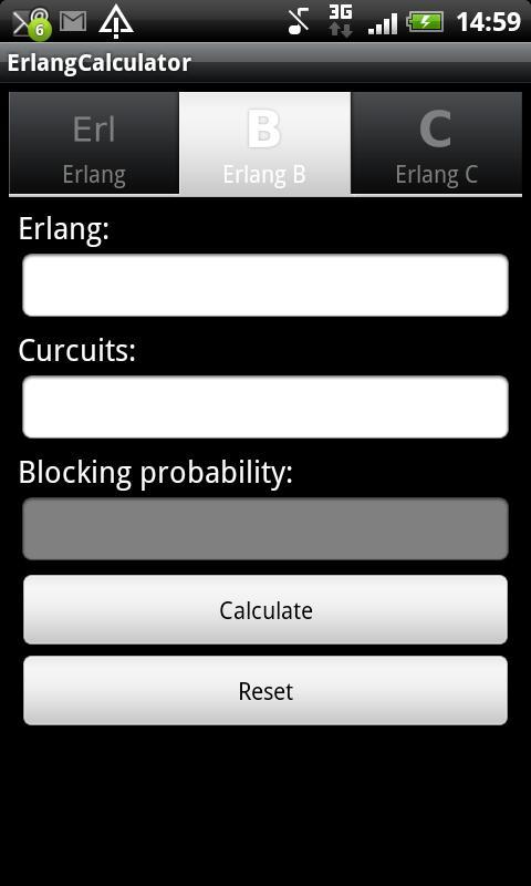 Erlang Calculator