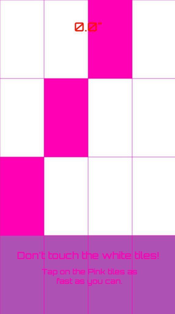 Pink And White : Piano tiles For girls