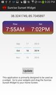 Sunrise and Sunset Widget