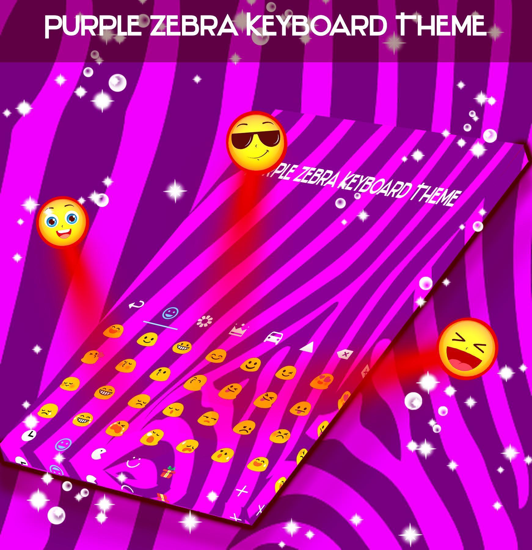 Purple Zebra Keyboard Theme
