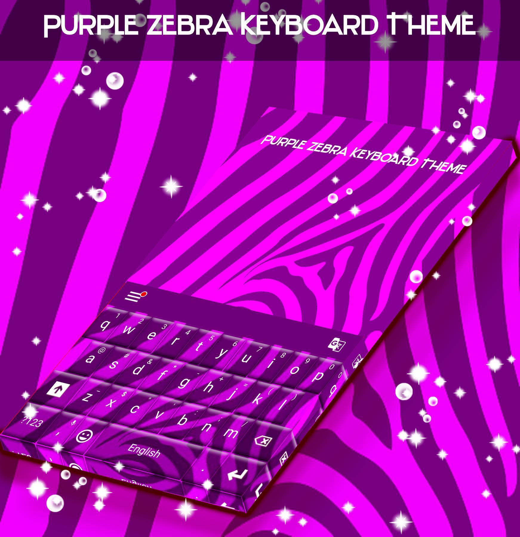 Purple Zebra Keyboard Theme