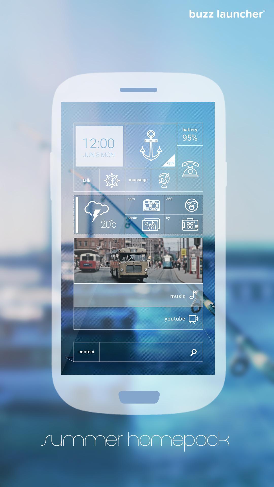 Summer Buzz Launcher Theme