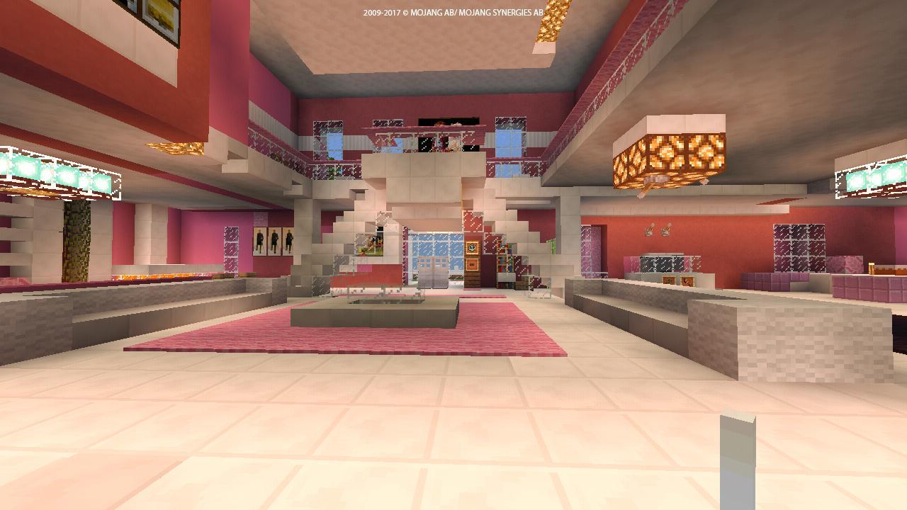 2018 Pink house of princess map for MCPE