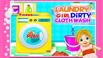 Laundry Girl Dirty Cloth Wash