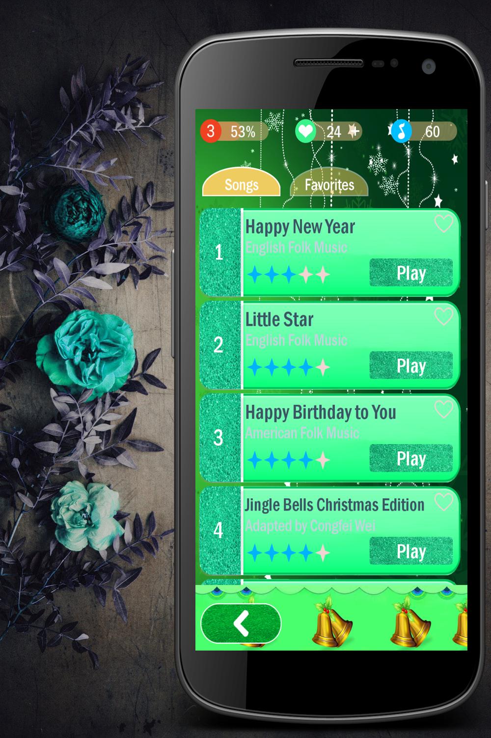 Christmas Piano Tiles - Green