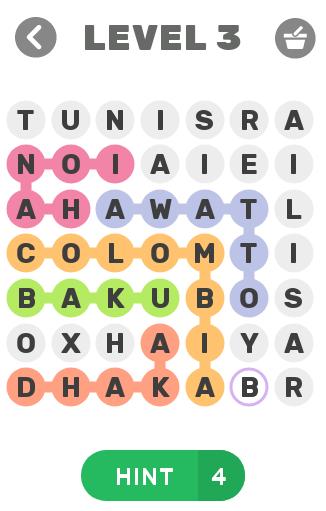 Find words: countries&capitals