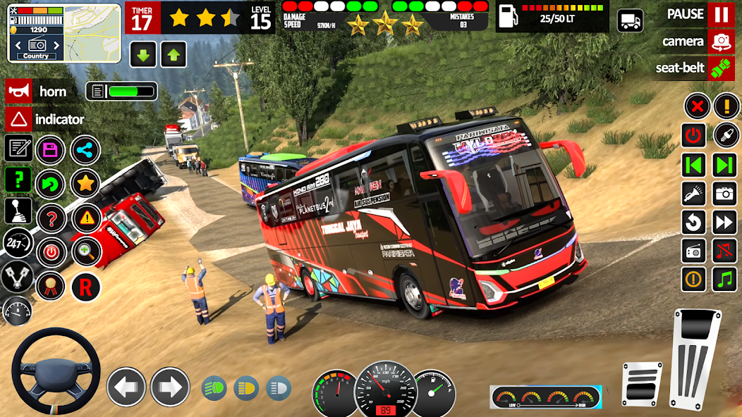 Coach Tourist Bus City Driving