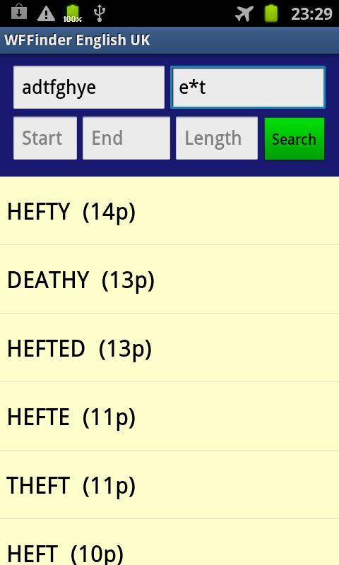 WordFeud Finder - English UK